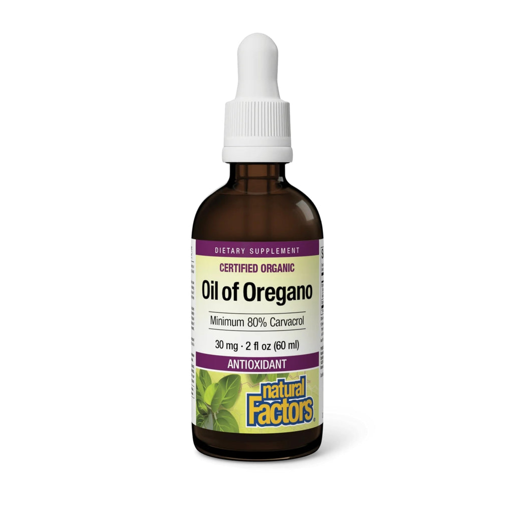 Natural Factors Oil of Oregano - Liquid Antioxidant Support Supplement for Immune Support - Easy Swallow Health Supplement with Non-GMO & Gluten-Free Formula - 2 fl oz (375 Servings)