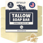 Natrulo Sebum Soap Di Res In Barra - Animal Sebum Soap Powered With All Natural Grass Without Fragrance - Moisturizing Bath Gel For Face And Body Ideal For Eczema Skin S