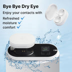 ReO2 Gen6 Soft Contact Lens Cleaner for Moisture Retention, Advanced Cleaning Solution with Electrophoresis Technology, Deep Clean and Rehydrate in 10 Min, with Mirror and Tweezer (White)