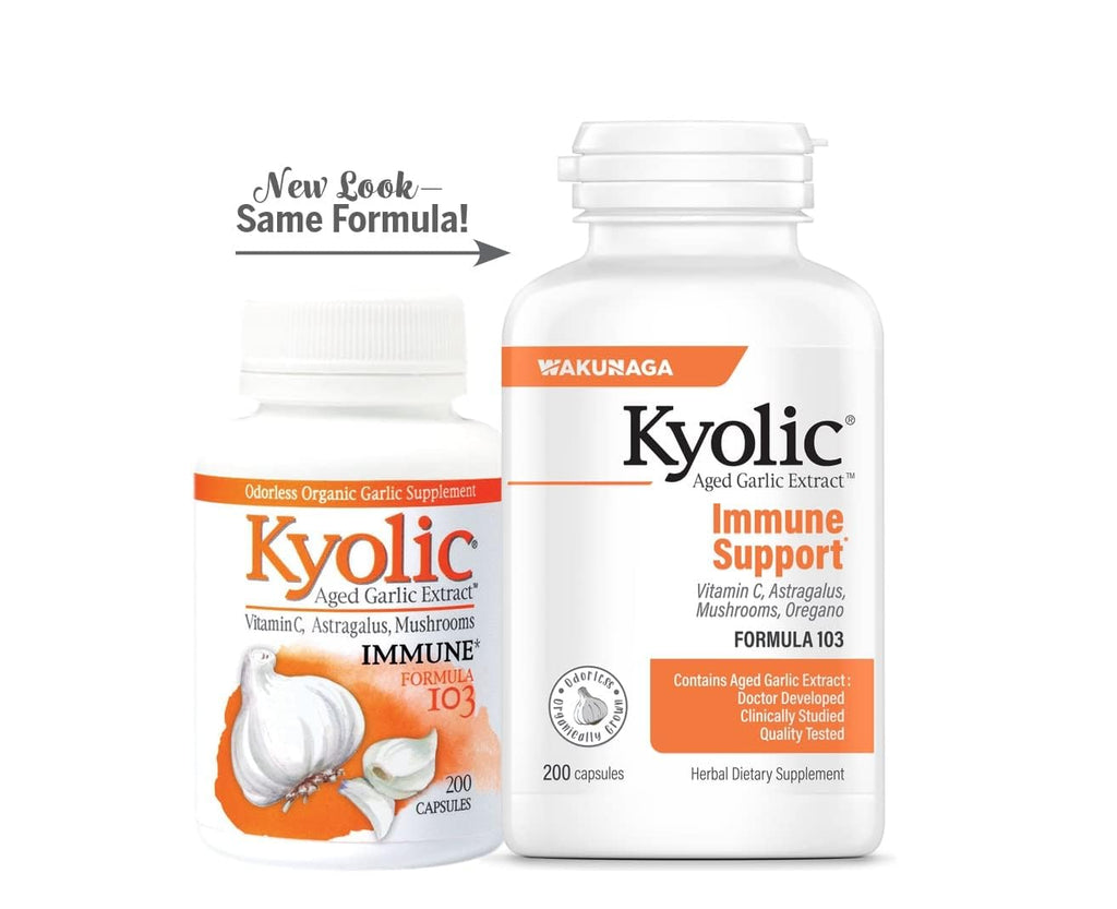 Kyolic Aged Garlic Extract Formula 103, Immune Support*, 200 Capsules