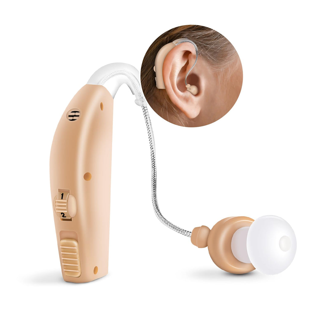 MSA PRO Sound Amplifier, Amplifies Sound by 30 Times, Up to 20 Hours Continuous Use, Lightweight, Nearly Invisible, Adjustable Volume, Fast Charging, Nude, 1ct