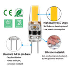 G4 LED Bulb 2W Equivalent to 20W T3 JC Type Bi-Pin G4 Base Halogen Bulb, AC/DC 12V Daylight White 6000K G4 Bulb for Under Cabinet Light, Ceiling Light, RV, Boats, Outdoor Landscape Lighting (10 Pack)