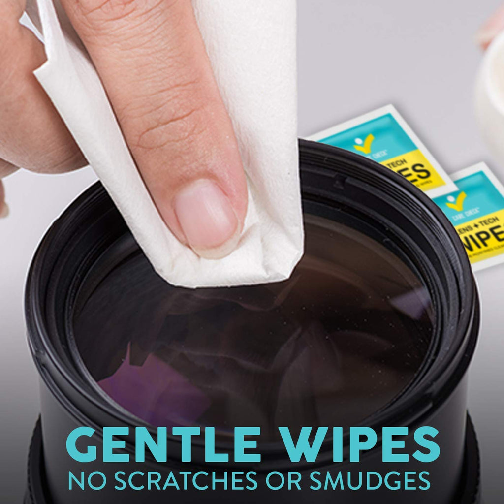 Care Check Lens Wipes, 300 Pre-Moistened Cleaning Wipes for Cameras, Laptops, Cell Phones, Eyeglasses, Other Screens and More