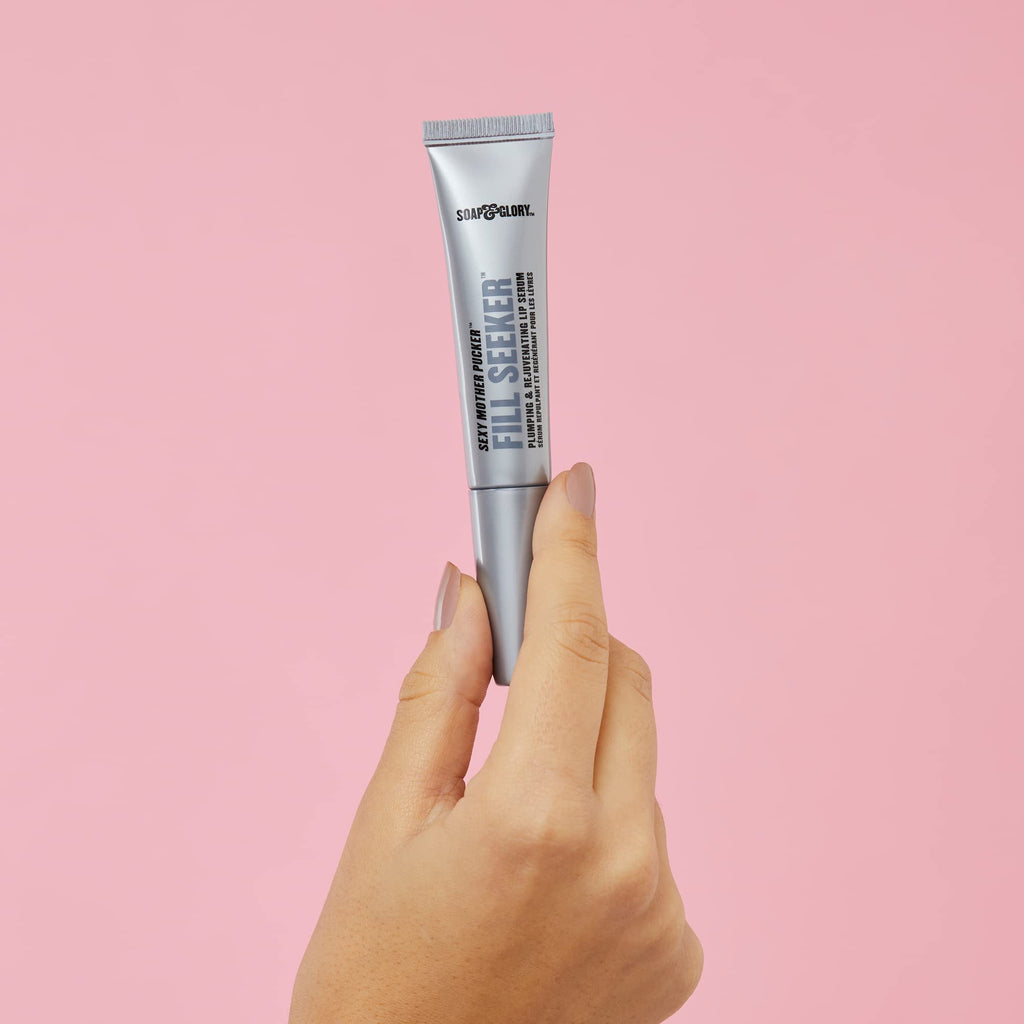 Soap & Glory Sexy Mother Pucker Fill Seeker Lip Plumper Gloss - Plumping Lip Gloss for Smooth & Moisturized Feel - Rejuvenating Serum with Long-Lasting Hydration (0.5 fl oz)