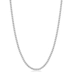 Fiusem 2.5mm Silver Tone Wheat Chain for Men, 24 Inches
