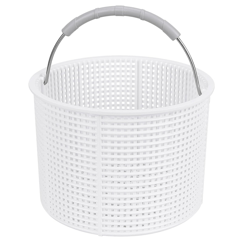 2026 New Model White SPX1082CA 7" Pool Skimmer Basket Replacement for Hayward SP1082/SP1083/SP1084/SP1085/SP1086/SP1075 Series & Aladdin B-152 Skimmers, 316 Stainless Steel Handle with Rubber Grip