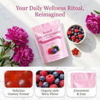 Vlsdoin Bloomin Shilajit Gummies for Women, Feminine Wellness Supplement, with Daily Mood, Herbal Berry Gummies, 60 Gummies