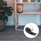 DOBTIM Neoprene Rubber Strips Self Adhesive 1/8 (.125)" Thick X 3" Wide X 25'Long, Solid Rubber Sheets, Rolls & Strips for Gaskets DIY Material, Supports, Leveling, Sealing, Bumpers, Abrasion Black