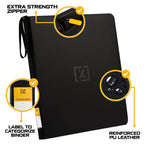 X PRO Toploader Binder | Holds 252 Toploaders | 20 Toploaders INCLUDED | 9-Pocket | Ringless Double-Sided Pockets for TCG, Sports | Premium Top Loader Storage