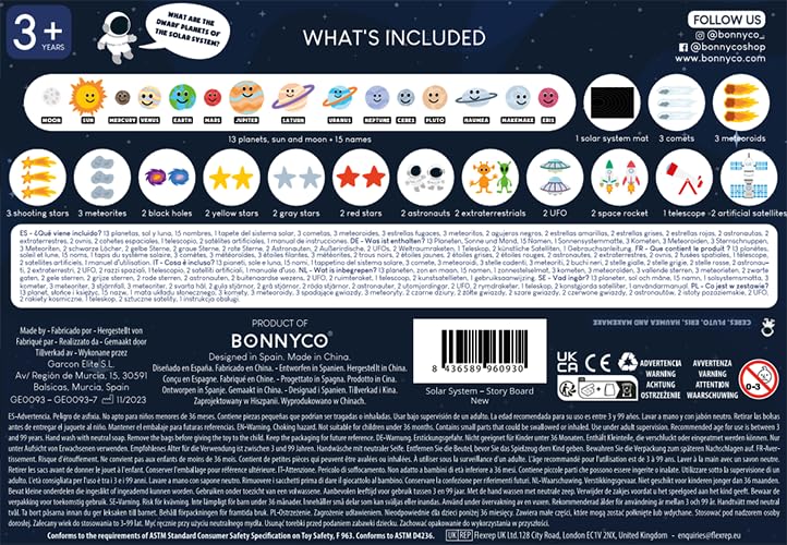 Solar System for Kids Toys with 61 Felt Figures - BONNYCO | Space Montessori Toys, Girls Boys Birthday Gifts Planets | Felt Board for Toddlers Story, Educational Kids Gifts 3 4 5 6 7 8 Years Christmas