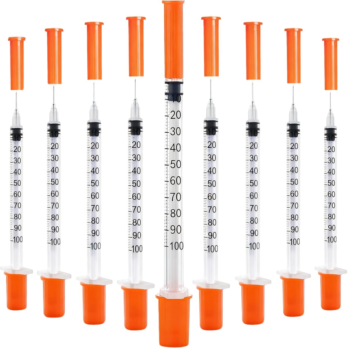 40 PACK U-100 Disposable Syringes 1ml/cc, 30G 5/16" (8mm), Individually Wrapped for Precision, Hygiene, and Safe Use