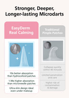 Easyderm Real Calming Patch Microdart Pimple Patches, Clear Nano Micropoint | Niacinamide, Hyaluronic Acid, EGF Acne Dark Spot Care, K-beauty | 12 Counts