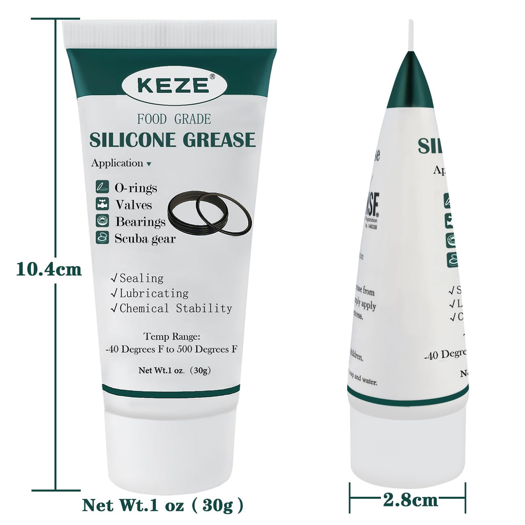 KEZE Food Grade Silicone Lubricant Plumbers Grease 1 oz 1-Pack