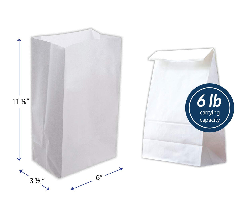 Reli. White Paper Bags | 500 Count Paper Lunch Bags