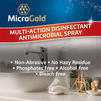 MicroGold Multi-Action Disinfectant Antimicrobial Spray Tested and Proven Effective to Kill the COVID-19 Virus, Kills 99.9% of Viruses and Bacteria, 24 Fluid Ounces, 6 Pack, Packaging May Vary