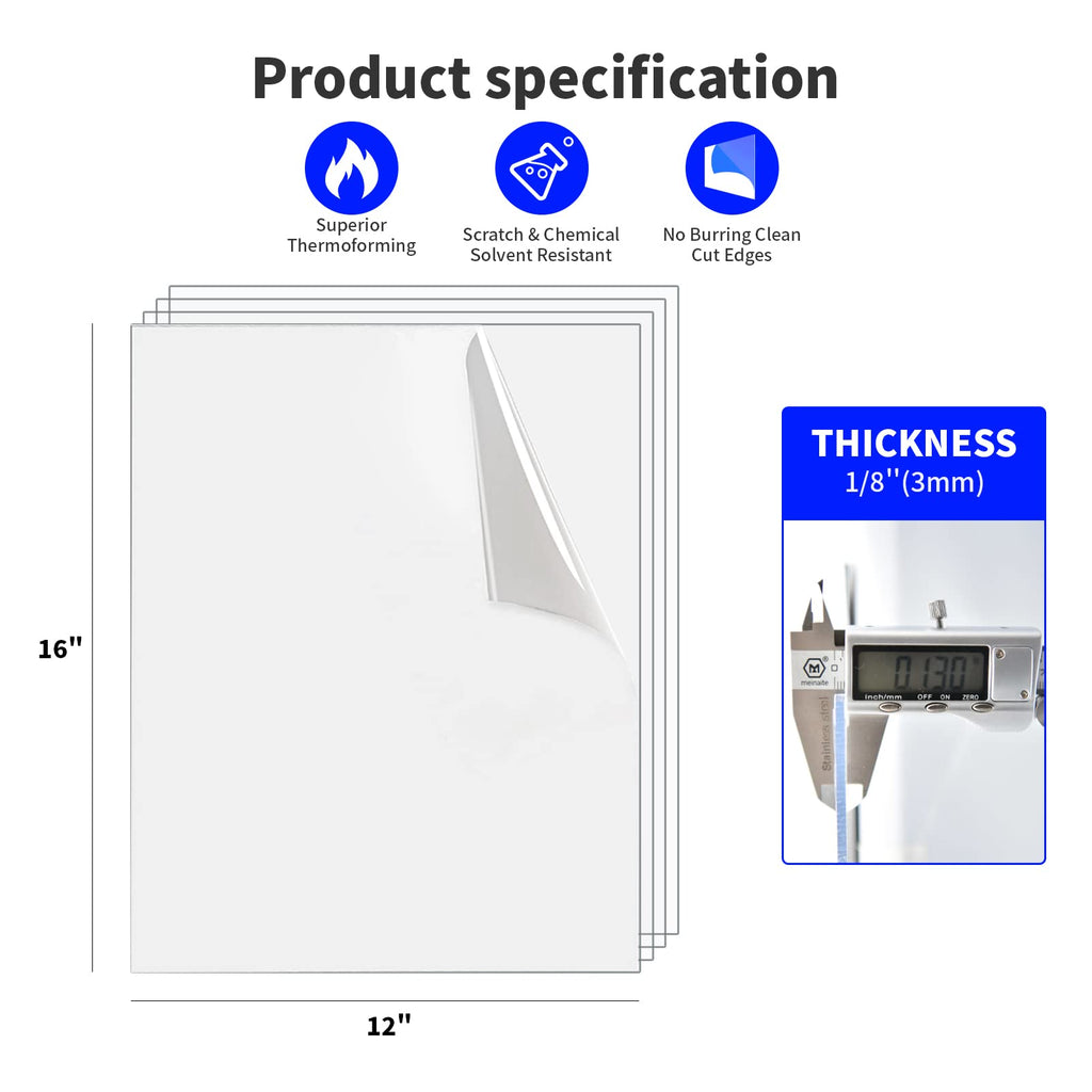 Art3d Plexiglass Sheets, Clear & Flexible, 2-Pack of 16 x 12"