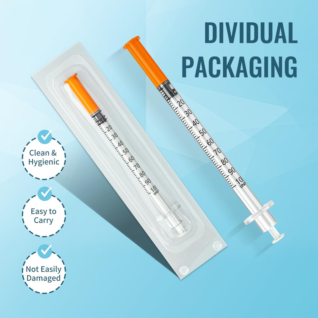 1ml, 30G 5/16" (8 mm), Individual Package, 100 Pcs