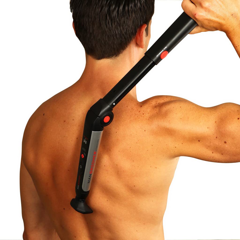 MANGROOMER - Ultimate PRO Back Hair Shaver (New 7th Generation) Complete Wide Blade Attachment Head with Shock Absorber Neck (Attachment Head with Shock Absorber Neck and Blade only)