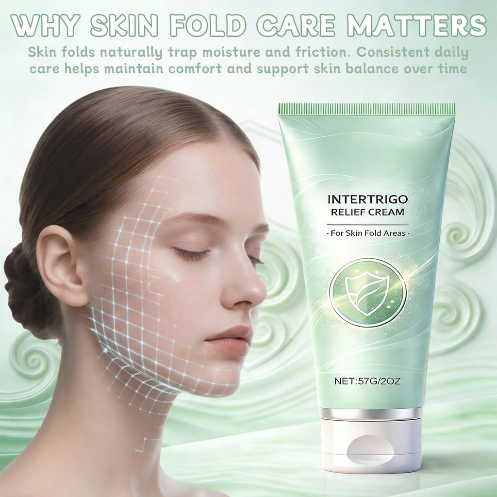 XQMVCO 2026 New Intertrigo Cream, Intertrigo Cream for Skin Folds & Chafing | Moisture & Friction Control | Daily Gentle Skin Care for Underarms, Inner Thighs, Under-Breast