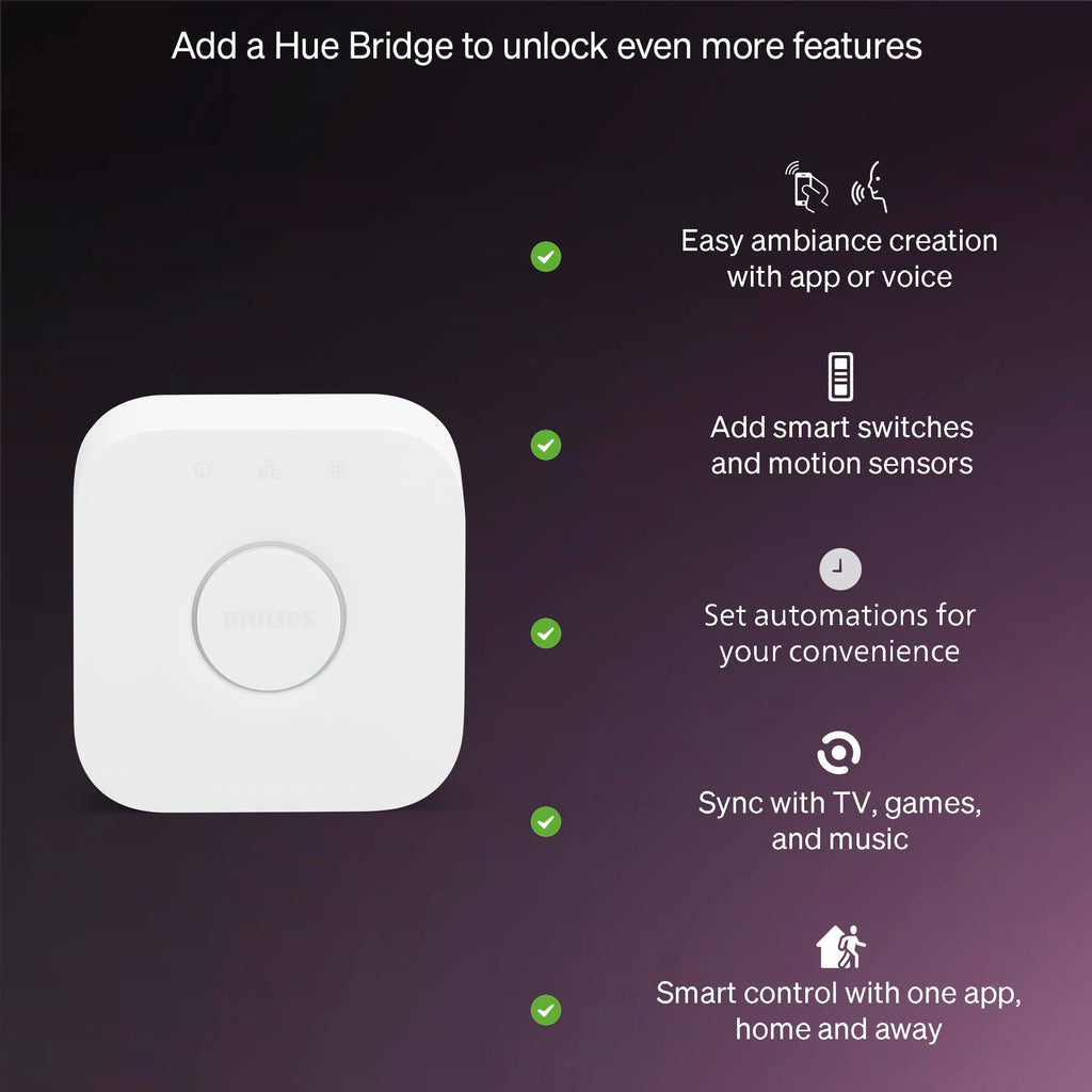 Philips Hue Essential Smart LED BR30 Bulb 1-Pack, White and Color Ambiance, E26, 7.2W, 2200K-6500K, 650 Lumens, Dimmable, Works with Alexa, Google Assistant, Apple Home