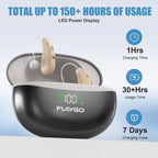 Flaygo Rechargeable Hearing Aids for Seniors - 16-Channel Digital Chip OTC Hearing Aid with Smart Noise Reduction for Clear Sound,150+Hrs Ultra Long Standby, Medical Silicon,Comfortable Anti-Slip Fit
