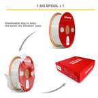 RepRapper Glow in the Dark White to Rainbow PLA Filament 1.75mm (+- 0.03mm) 2.2lb (1kg) for 3D Printer, White Material with Rainbow Multicolor Glow Effect