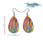 Maureen Claffy Artist Collection | Cut To The Light Teardrop Dangle Earrings Set | Colorful Abstract Earrings | Lightweight Boho Dangle Earrings for Women