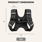 BAGAIL Weighted Vest, 5lb/8lb/10lb/12lb/15lb/20lb/25lb/30lb Weight Vest for Walking & Weight Loss, Reflective Rucking Vest with Phone Pouch for Women & Men, Home Gym & Outdoor Training