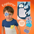 Adhesive Eye Patches for Kids Skincare (Explorer)- Baby Eye Patch for Lazy Eye Treatment - Fun, Hypoallergenic Kids Eye Patches for Amblyopia (50 Pack)