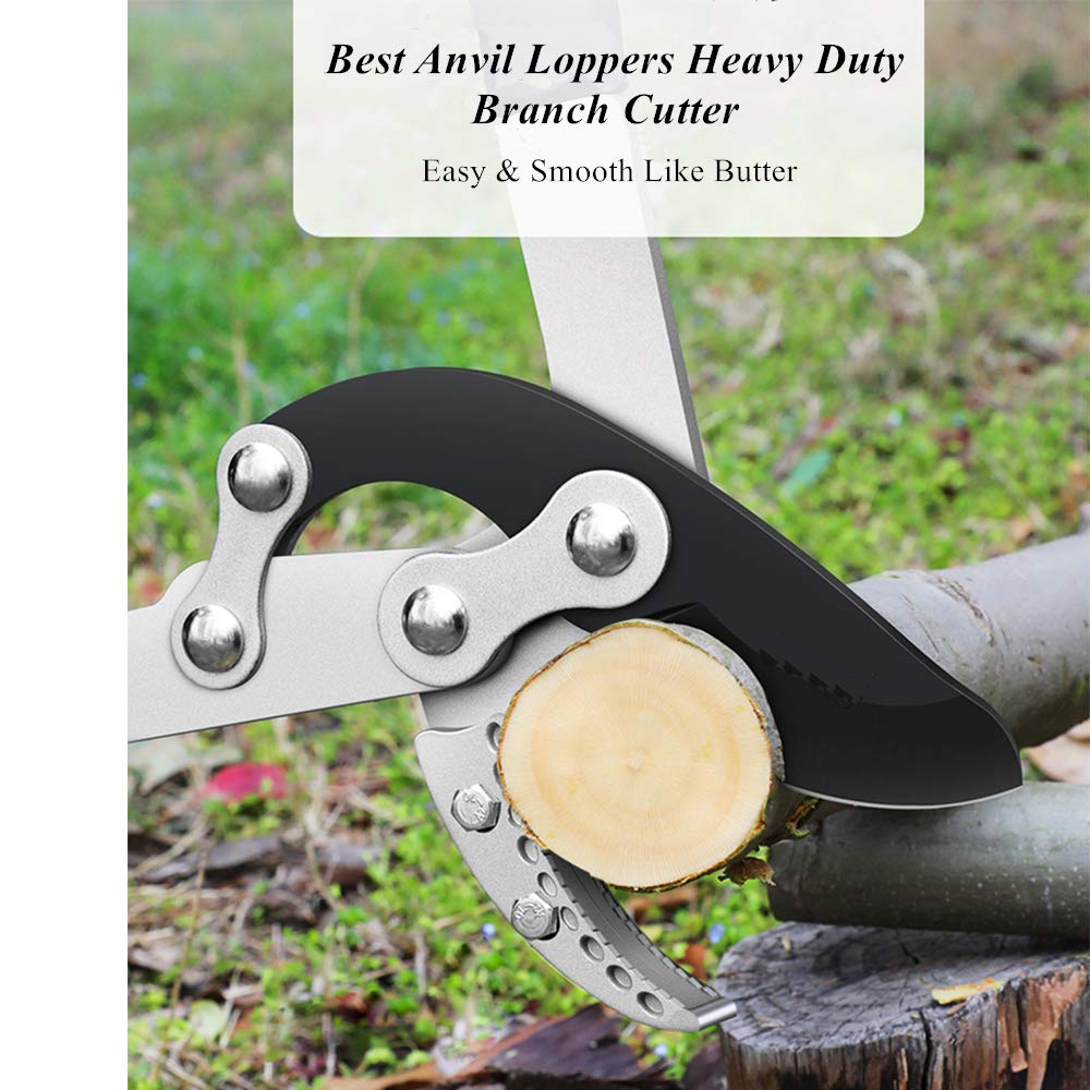 Heavy Duty Anvil Lopping Shears -2 inch Cutting Capacity Bypass Lopper - Extendable 26 Inch to 41 Inch,Professional Tree Branch Cutter