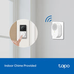 Tapo 2K Wired Smart Video Doorbell - 180 Ultra-Wide Field of View, Person/Vehicle/Package Detection, 2-Way Audio, Color Night Vision, Subscription-Free Local Storage or Optional Cloud, D130