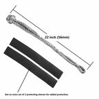Ucreative 2Pcs Synthetic Soft Shackle 1/2 Inch x 22 Inch (56,000lbs Breaking Strength) with Extra Sleeves (Gray)