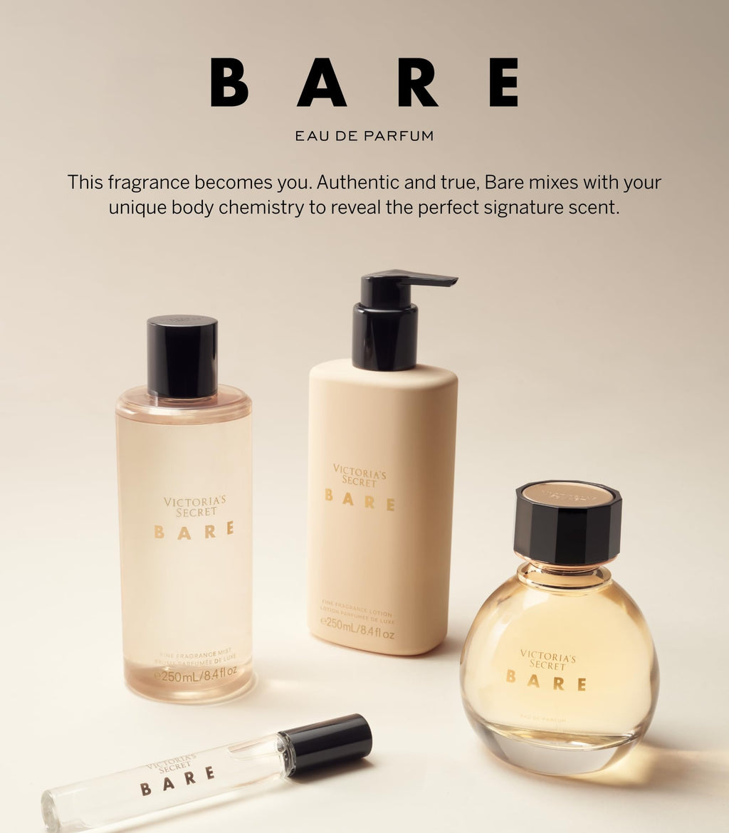 Victoria's Secret Bare Fragrance Mini Mist, Notes of Australian Sandalwood, Mandarin Madagascar & Egyptian Violet, Body Spray for Women (2.5 oz)