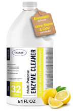 Multi-Purpose Probiotic Enzyme Citrus Cleaner, 1/2 Gallon (64 oz.) - Pet Stain and Odor Remover - Concentrated - Professional & Home Strength Drains, Floors, Bathrooms, Toilets Trash Can, Made in USA