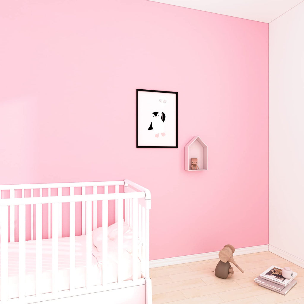 Decotalk Pink Wall Paper Peel and Stick SolidPink Contact Paper for Cabinets 12x400 Inch Pink Wallpaper for Bedroom Girls Room Solid Color Wallpaper Removable Cabinet Vinyl Wrap, Self Adhesive