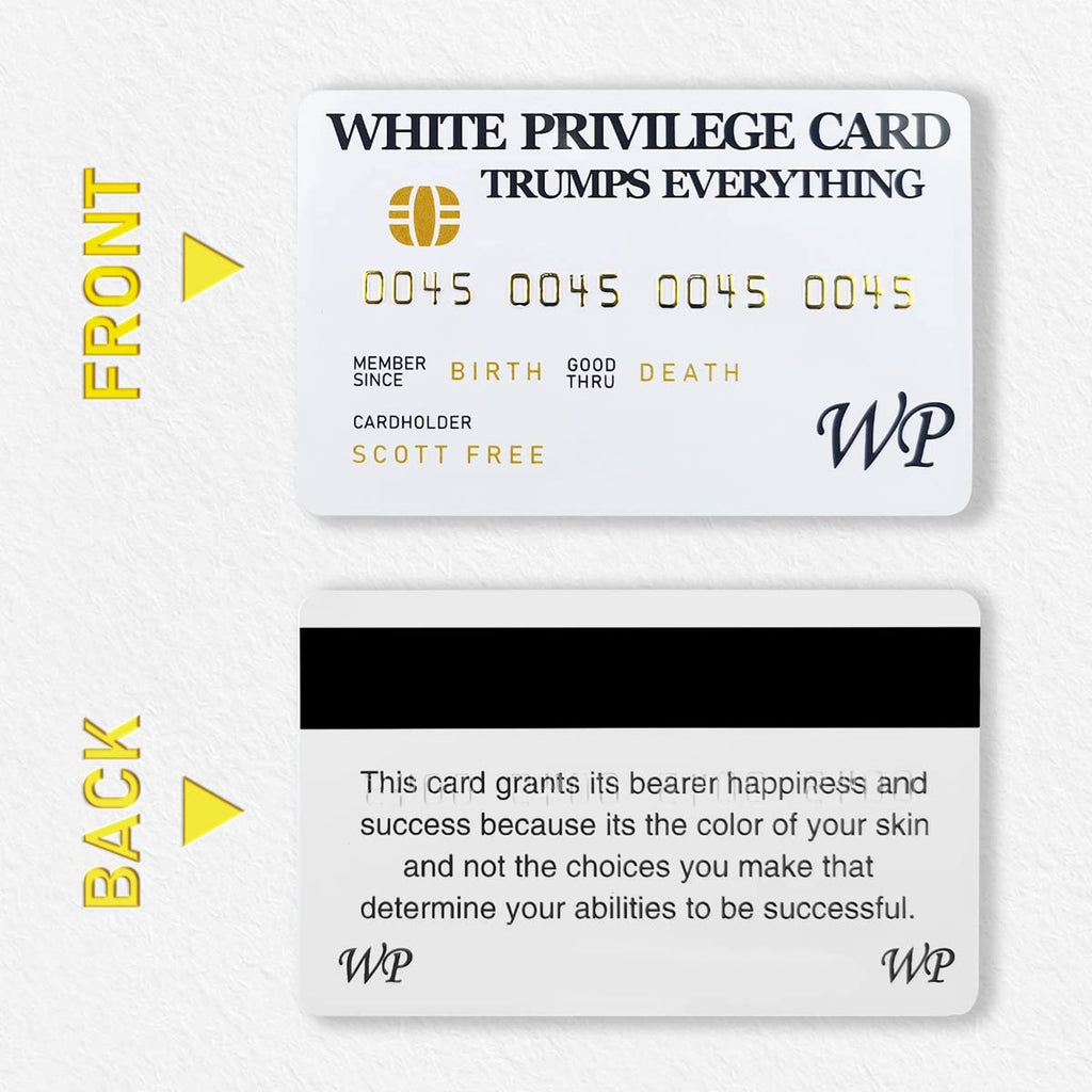 10Pcs White Privilege Cards Trumps Everything Joke Funny Card Inspirational Cards…