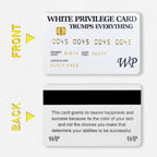 10Pcs White Privilege Cards Trumps Everything Joke Funny Card Inspirational Cards…