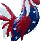 BAENRCY Metal Rooster Statues Waterproof Chicken Sculpture Metal Garden Deco Outdoor Yard Ornament for Patio Lawn Backyard