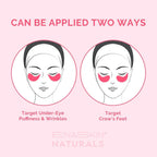 Enaskin Naturals Under Eye Patches for Dark Circles: 60 Pairs Caffeine Eye Gels Mask - Reduce Wrinkles Puffy & Bags - Skin Treatment Pads - Anti Aging Moisturizer For Women (Pink 2 Pack)