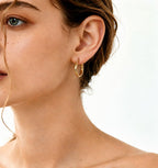 14K Gold Hoop Earrings for Women - Lightweight Classic Square Tube 14K Gold Earrings, Timeless Everyday Jewelry (30mm)