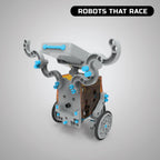 Discovery #Mindblown STEM 12-in-1 Solar Robot Creation 197-Piece Kit with Working Solar Powered Motorized Engine and Gears, Construction Engineering Set for Ages 8 and Up