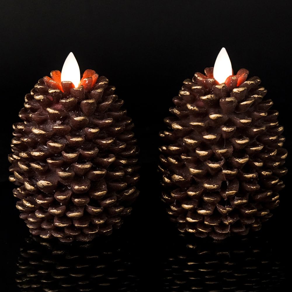 Wondise Flameless Candles with 6H Timer Battery Operated
