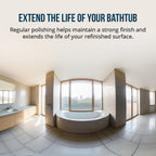 Ekopel 2K Bathtub Wax | Polish & Seal for Porcelain & Fiberglass Tubs | Watermark & Scum Repellent | Easy DIY Shine