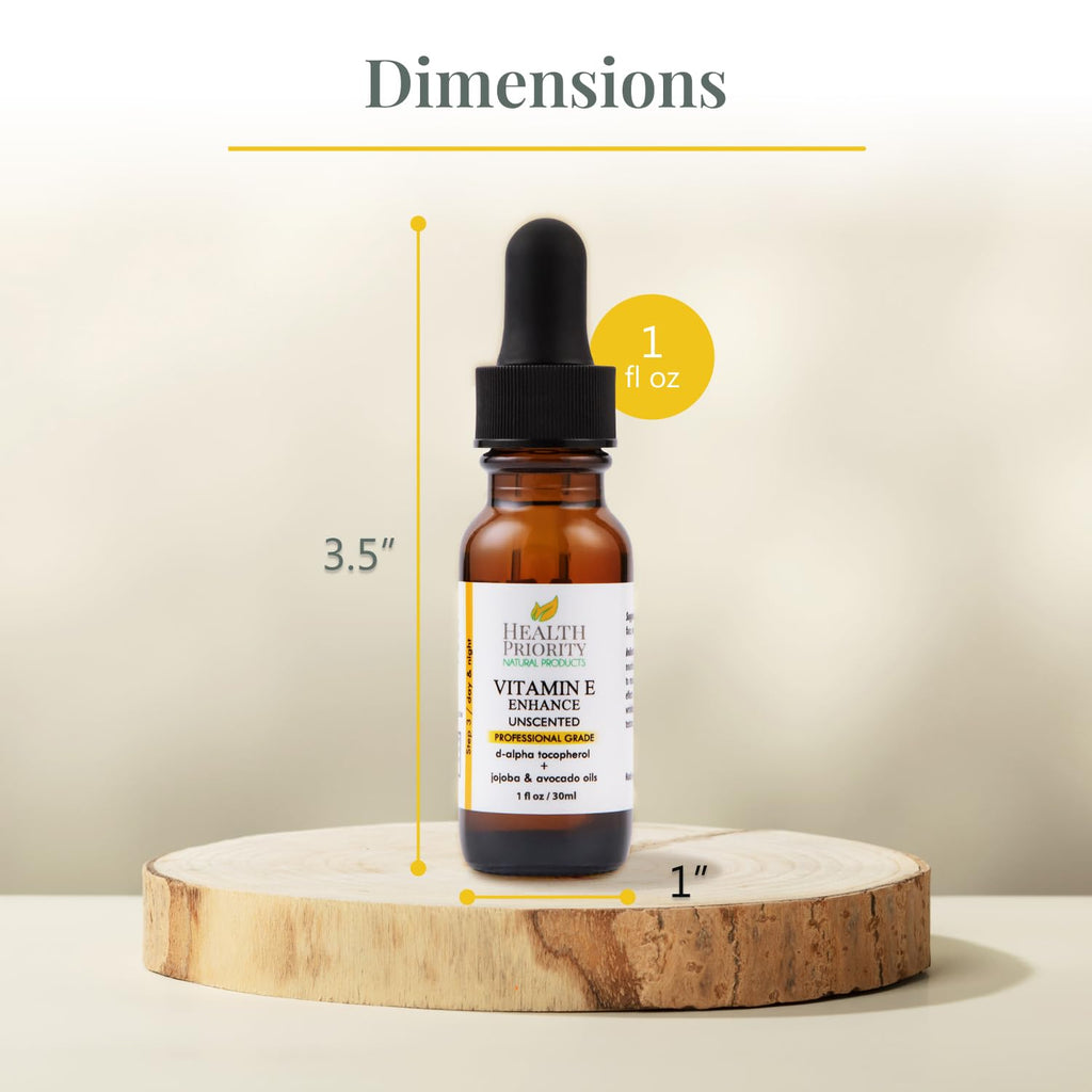 100% Natural & Organic Vitamin E Oil For Your Face & Skin, Unscented - 15,000/30,000 IU - Reduces Wrinkles & Lightens Dark Spots Which Leaves Your Skin More Youthful. Not-Too-Thick Oil, Infused With Jojoba & Avocado Oil, Makes Your Skin Soft & NON Sticky.