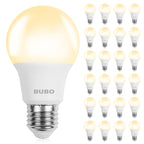 BUBO A19 LED Light Bulbs, 40 Watt Equivalent LED Bulbs, Soft White 2700K, 550 Lumens, E26 Standard Base, Non-Dimmable, 5W Soft White LED Bulbs for Bedroom Living Room Home Office, 24 Pack