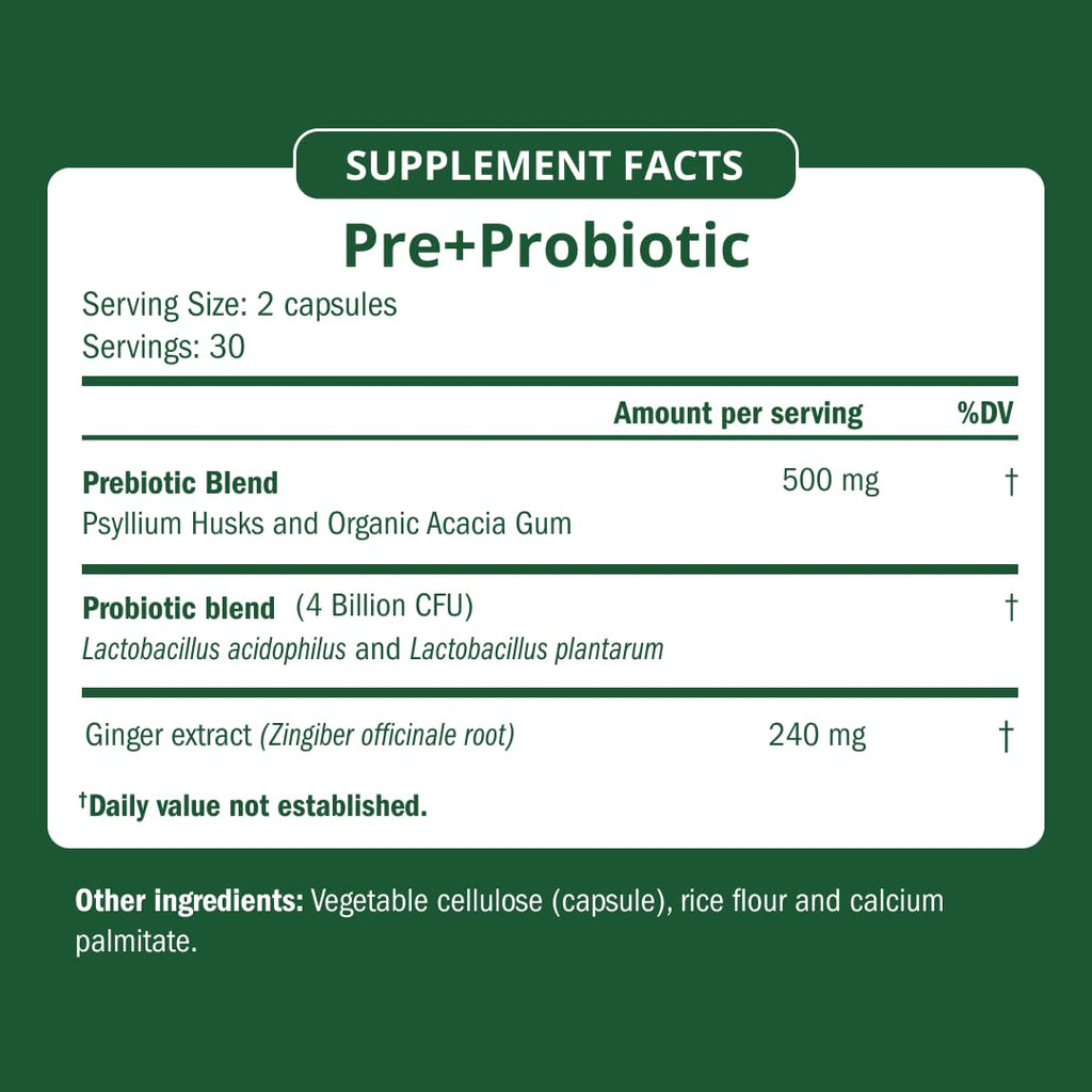 Semaine Super Powered Prebiotic + Probiotic for Women, Effective 3-in-1 Multi-Action Formula to Nourish Gut Health, Soothe IBS, Support Bloat Relief & Immunity Boost, Clinically-Studied (60 ct)