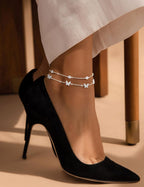 RLMOON Gold Silver Anklets for Women Waterproof CZ Ankle Bracelets
