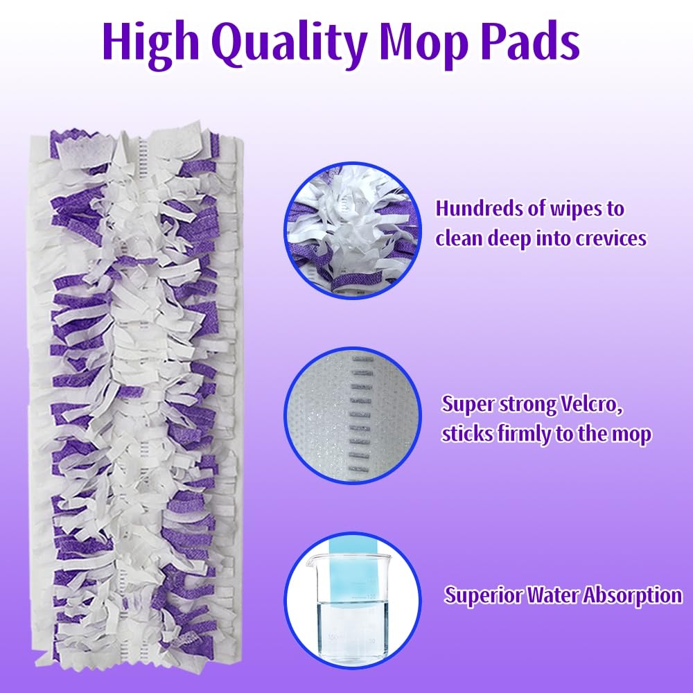 Disposable Mop Pads for S-wiff-er PowerMop Multi-Surface Mopping Pad Refills | Safe on All Finished Floors | Compatible with Swiffer PowerMop (25 Count)