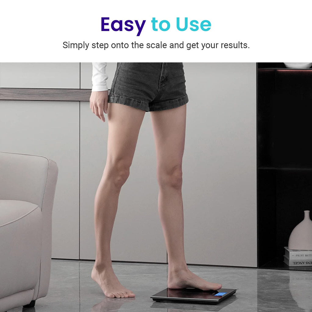 Etekcity Bathroom Scale for Body Weight, Highly Accurate Digital Electronic Weighing Machine for People,LCD Display,Large Size,6mm Tempered Glass-Safe Home Use,Batteries Included, 400 lbs (Pack of 5)