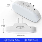 DORESshop Blue Night Light Plug into Wall With Light Sensor 4 Pack, 1W Led Dimmable night light for Bedroom, Kids Room, Bathroom, Gift